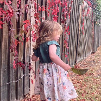 girl with leaf